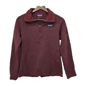 Patagonia Women's Better Sweater 1/4 Zip Pullover Fleece Chicory Red Size Small